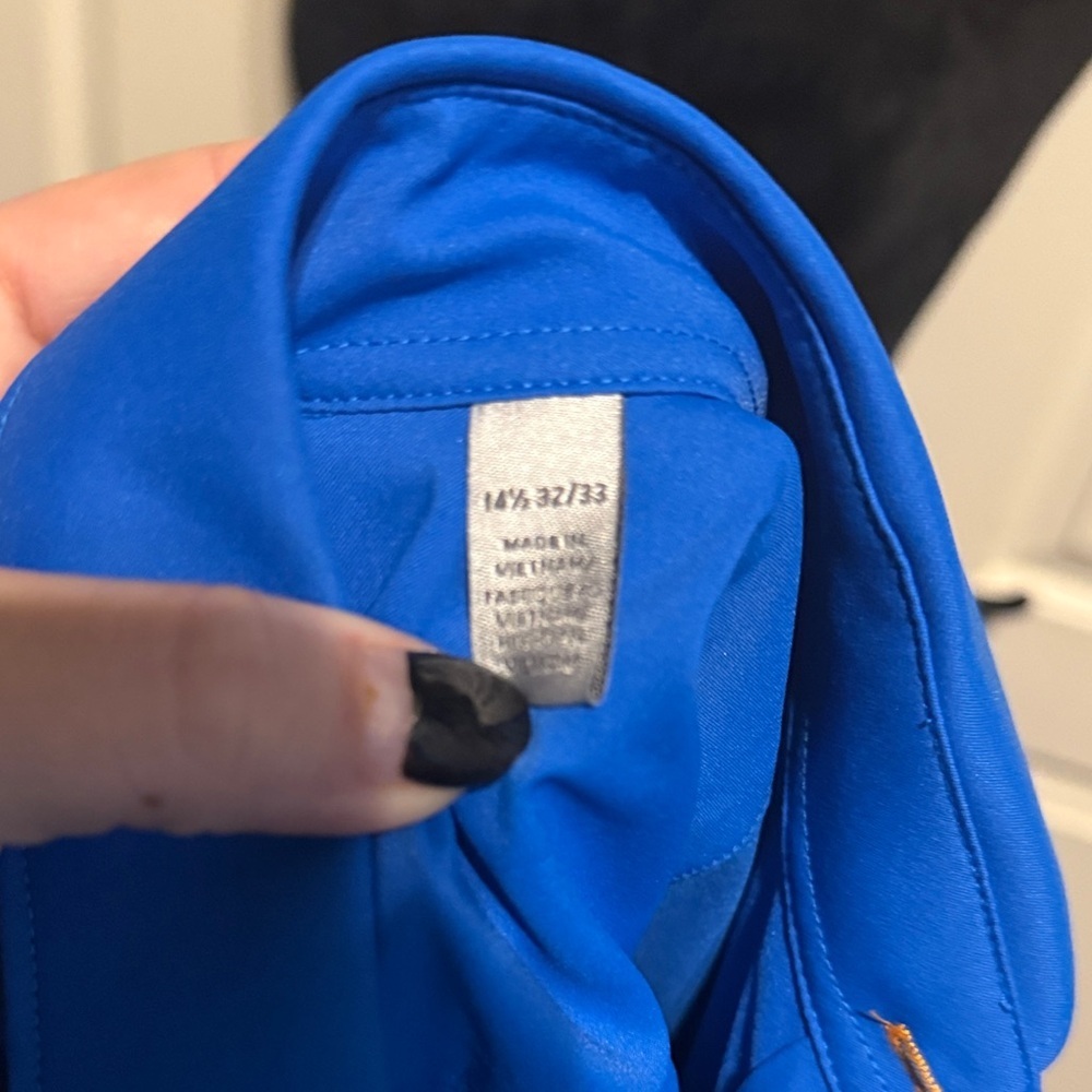 Men's Blue Dress Shirt - Picture 6 of 6
